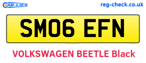 SM06EFN are the vehicle registration plates.