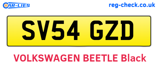 SV54GZD are the vehicle registration plates.