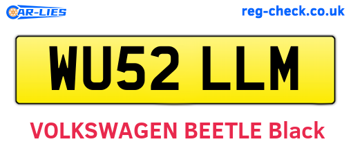 WU52LLM are the vehicle registration plates.