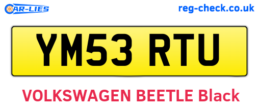 YM53RTU are the vehicle registration plates.