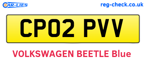 CP02PVV are the vehicle registration plates.