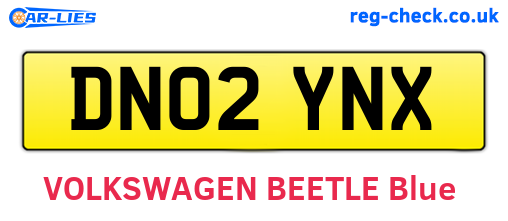 DN02YNX are the vehicle registration plates.