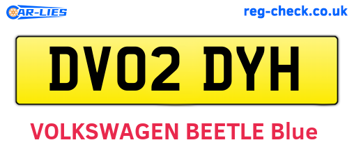 DV02DYH are the vehicle registration plates.