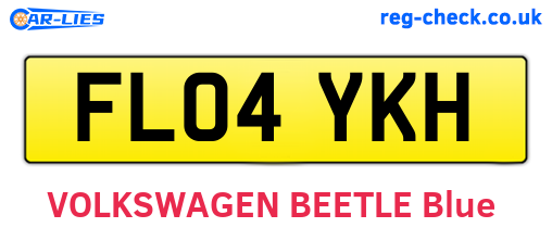 FL04YKH are the vehicle registration plates.
