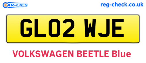 GL02WJE are the vehicle registration plates.