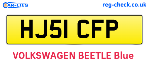 HJ51CFP are the vehicle registration plates.