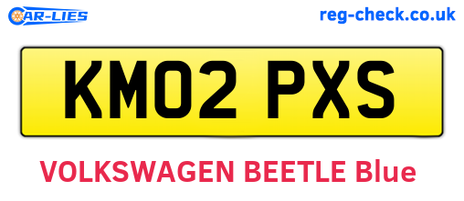 KM02PXS are the vehicle registration plates.