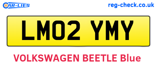 LM02YMY are the vehicle registration plates.