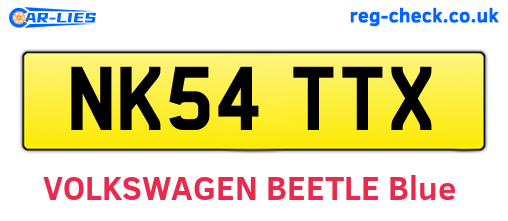 NK54TTX are the vehicle registration plates.