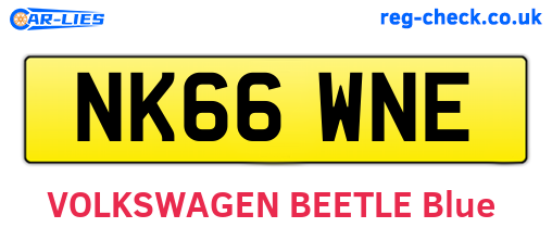 NK66WNE are the vehicle registration plates.