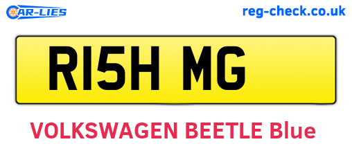 R15HMG are the vehicle registration plates.