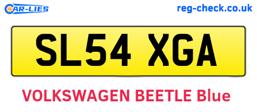 SL54XGA are the vehicle registration plates.