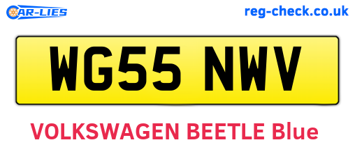 WG55NWV are the vehicle registration plates.