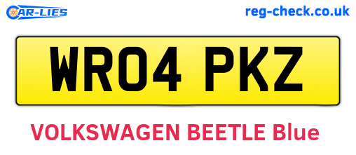 WR04PKZ are the vehicle registration plates.