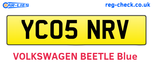 YC05NRV are the vehicle registration plates.
