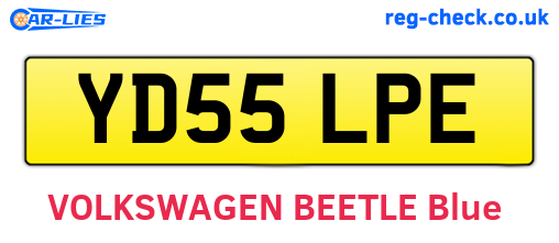 YD55LPE are the vehicle registration plates.