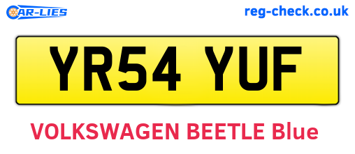 YR54YUF are the vehicle registration plates.
