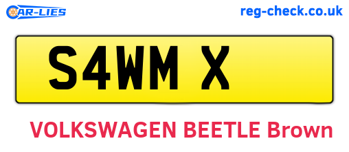 S4WMX are the vehicle registration plates.