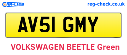 AV51GMY are the vehicle registration plates.