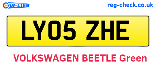 LY05ZHE are the vehicle registration plates.