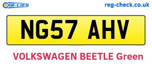 NG57AHV are the vehicle registration plates.