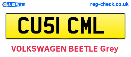 CU51CML are the vehicle registration plates.
