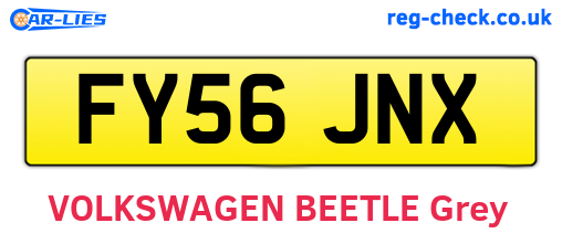 FY56JNX are the vehicle registration plates.