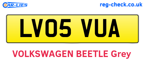 LV05VUA are the vehicle registration plates.