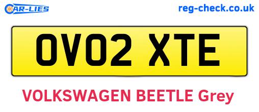 OV02XTE are the vehicle registration plates.
