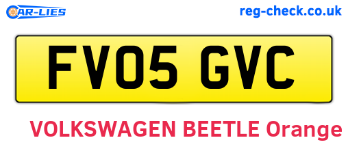 FV05GVC are the vehicle registration plates.