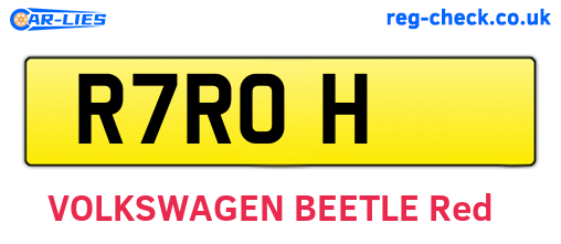 R7ROH are the vehicle registration plates.