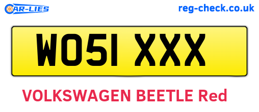 WO51XXX are the vehicle registration plates.