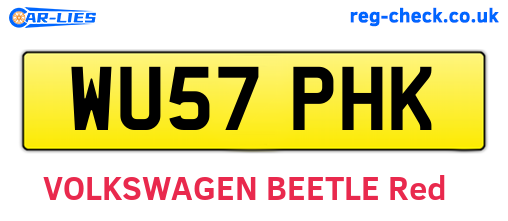 WU57PHK are the vehicle registration plates.