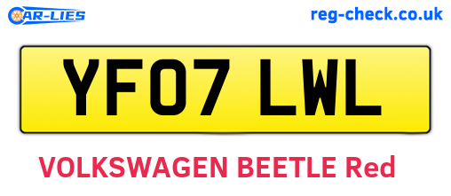 YF07LWL are the vehicle registration plates.