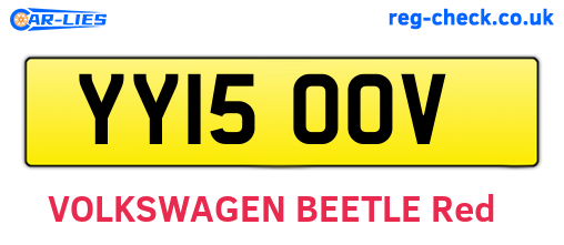 YY15OOV are the vehicle registration plates.