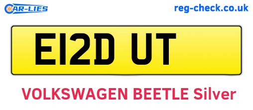 E12DUT are the vehicle registration plates.