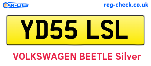 YD55LSL are the vehicle registration plates.