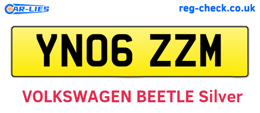 YN06ZZM are the vehicle registration plates.