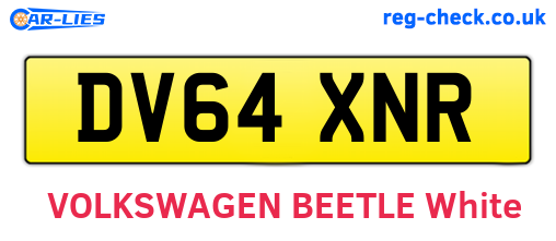 DV64XNR are the vehicle registration plates.