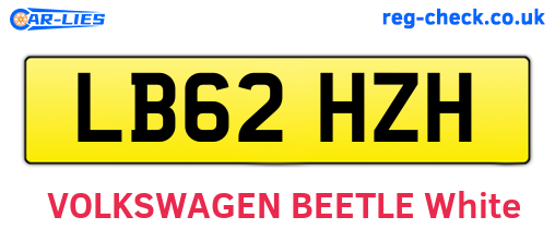 LB62HZH are the vehicle registration plates.