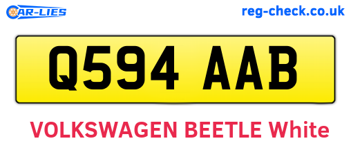 Q594AAB are the vehicle registration plates.