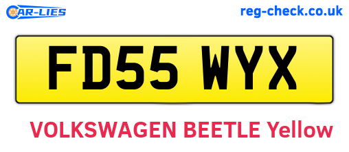 FD55WYX are the vehicle registration plates.