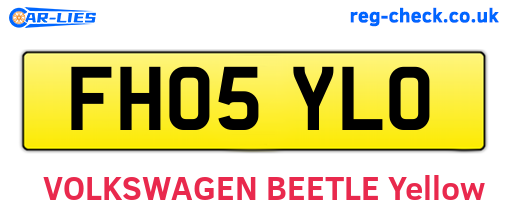 FH05YLO are the vehicle registration plates.