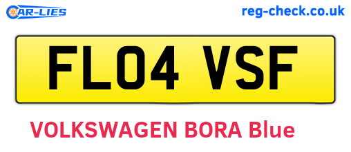 FL04VSF are the vehicle registration plates.