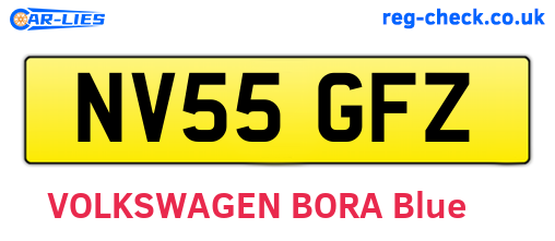 NV55GFZ are the vehicle registration plates.