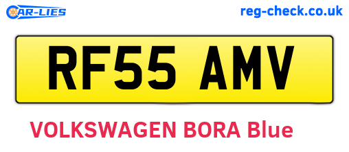 RF55AMV are the vehicle registration plates.