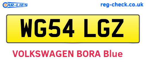 WG54LGZ are the vehicle registration plates.