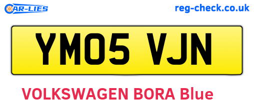 YM05VJN are the vehicle registration plates.