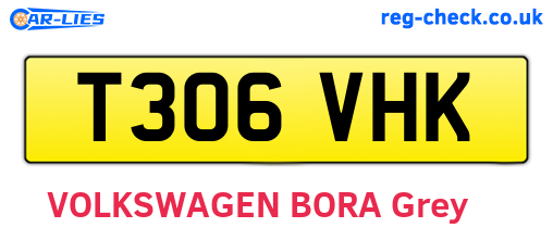 T306VHK are the vehicle registration plates.