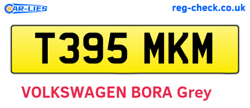 T395MKM are the vehicle registration plates.